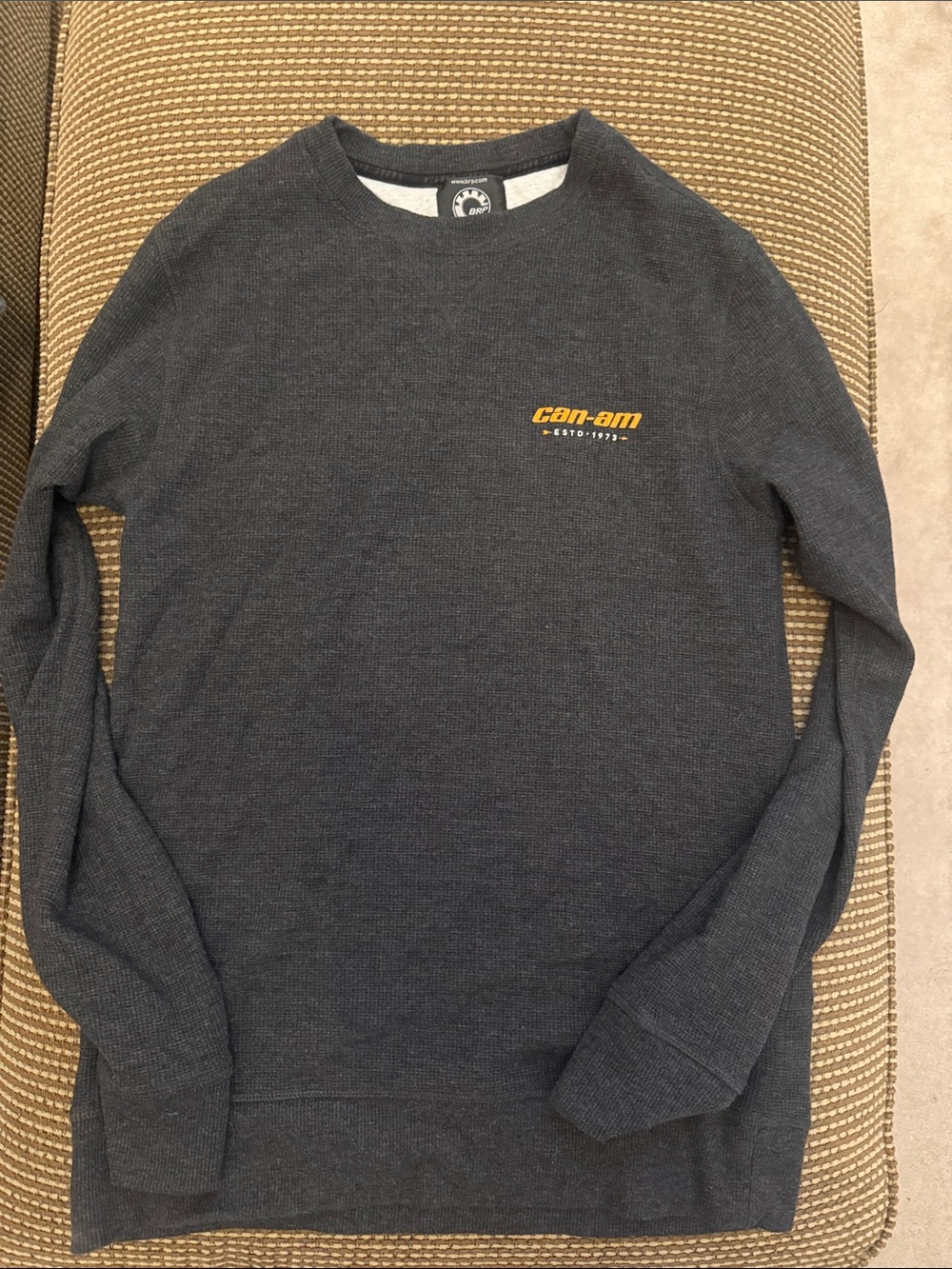 Can-Am waffle sweater size medium